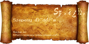 Szepesy Ádám névjegykártya