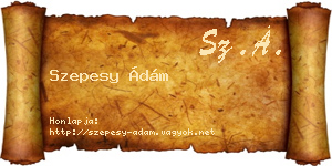 Szepesy Ádám névjegykártya